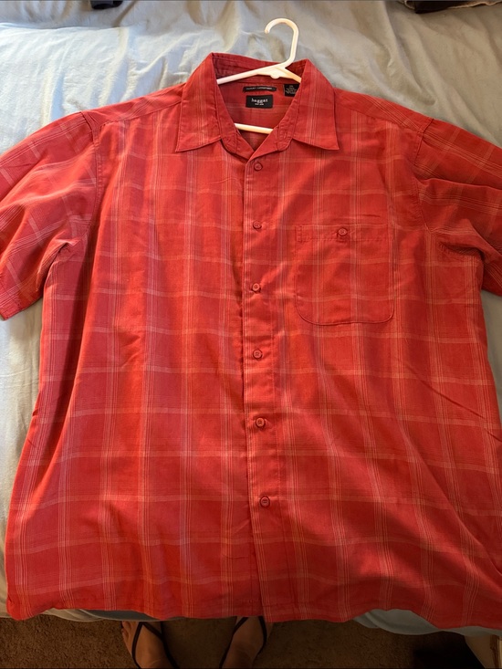 Haggar Other - Haggar Red Plaid Short-Sleeve Button-Down Shirt